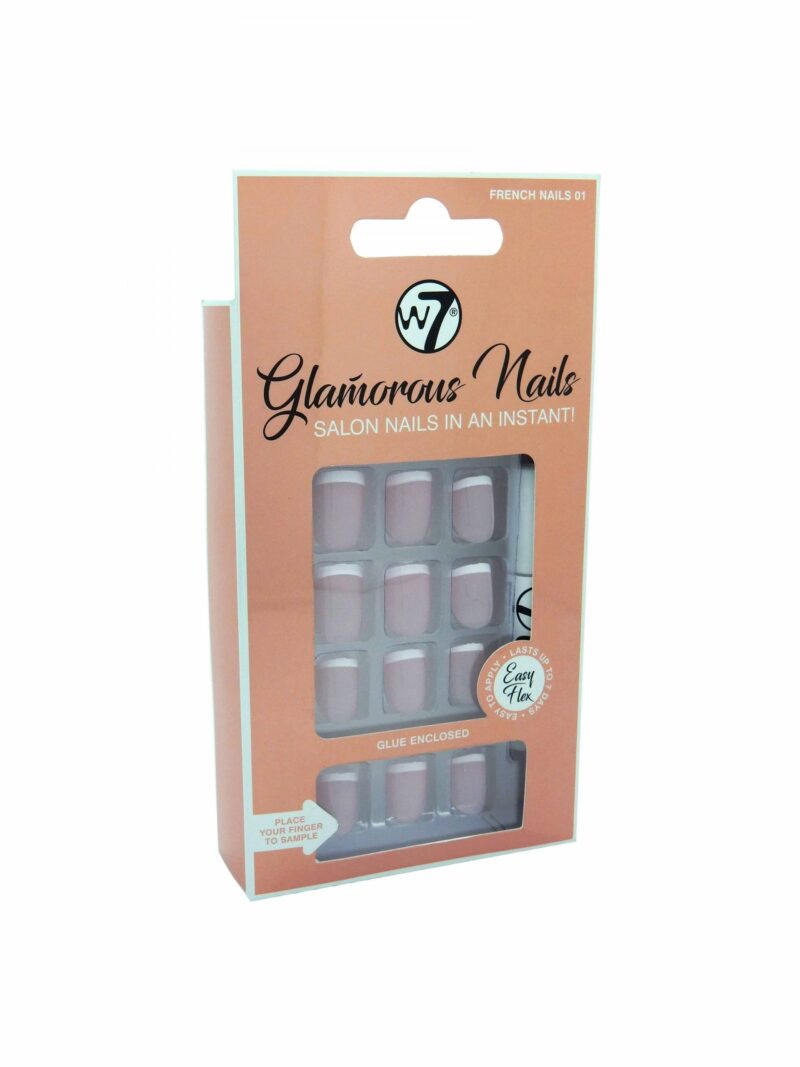 Glamorous Nails Stick On Nails - French Nails 01