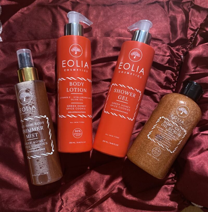 Eolia Face-Hair-Body Shimmer Mist with Greek Honey & Spiced Cookies - Image 2