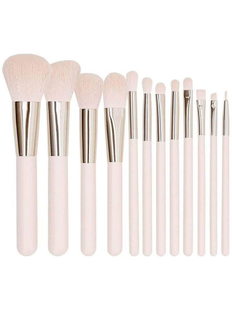 Makeup Brush Set 12 Pcs Light Pink