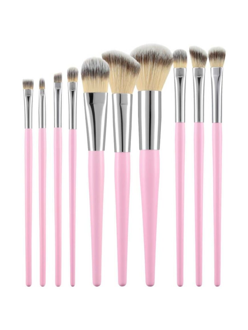 Makeup Brush 10Pcs Pink Set
