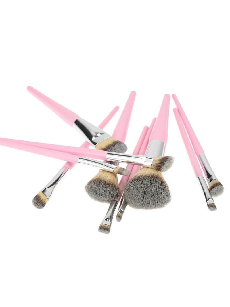 Makeup Brush 10Pcs Pink Set - Image 2