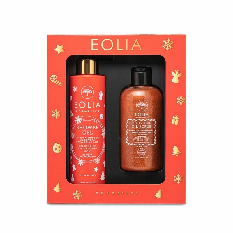 Gift Box Shower Gel Μελομακάρονο & Body Gel Scrub Μελομακάρονο