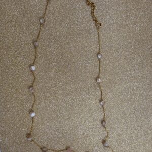Unique Handmade necklace with white semi-precious stone