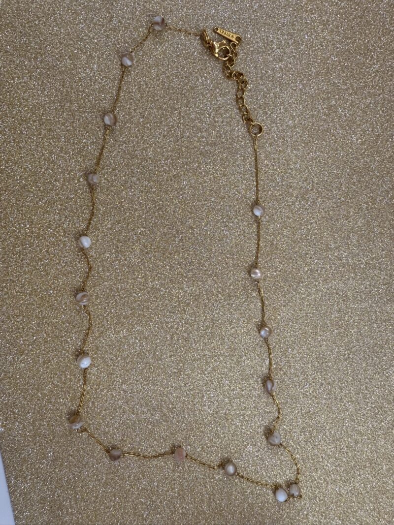 Unique Handmade necklace with white semi-precious stone
