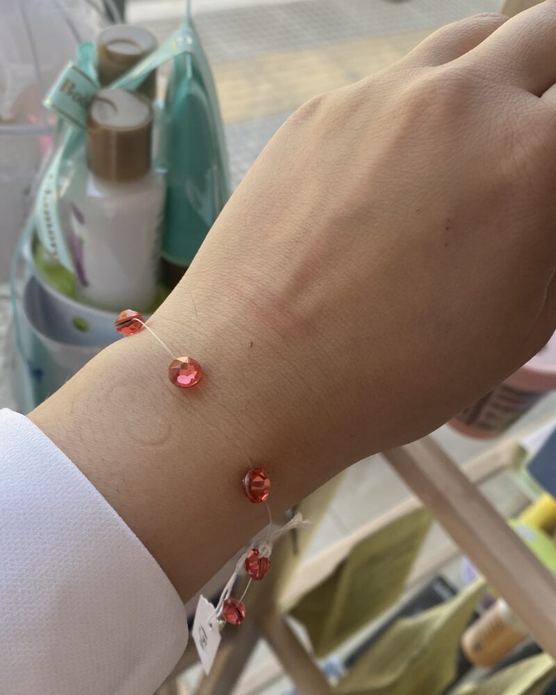 Βραχιόλι με κόκκινα κρύσταλλα Swarovski