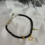 Βραχιόλι με μαύρα κρύσταλλα