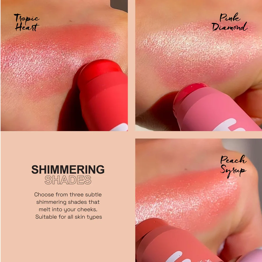 Technic Glowy Blusher Stick – Κρεμώδες Ρουζ με Λάμψη για Φυσική Λαμπερή Όψη - Image 2