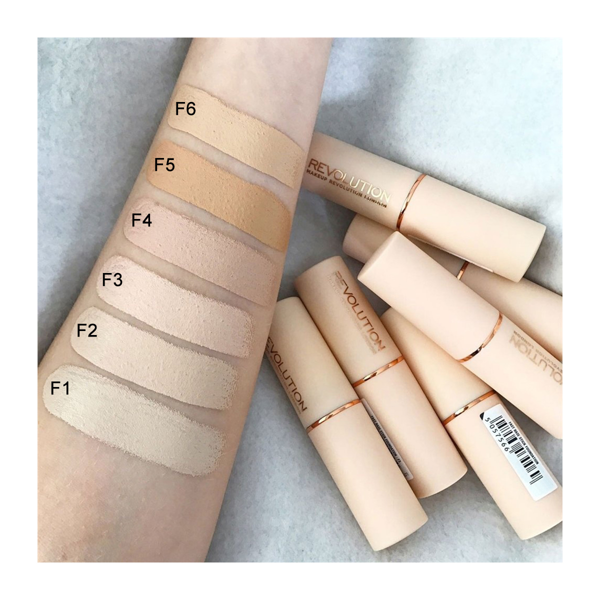 Makeup Revolution Face Base Stick Foundation | Foundation Stick για Άψογη Κάλυψη & Φυσικό Ματ Αποτέλεσμα - Image 3