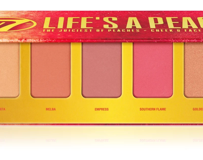 blusher life's a peach cheek & face palette w7