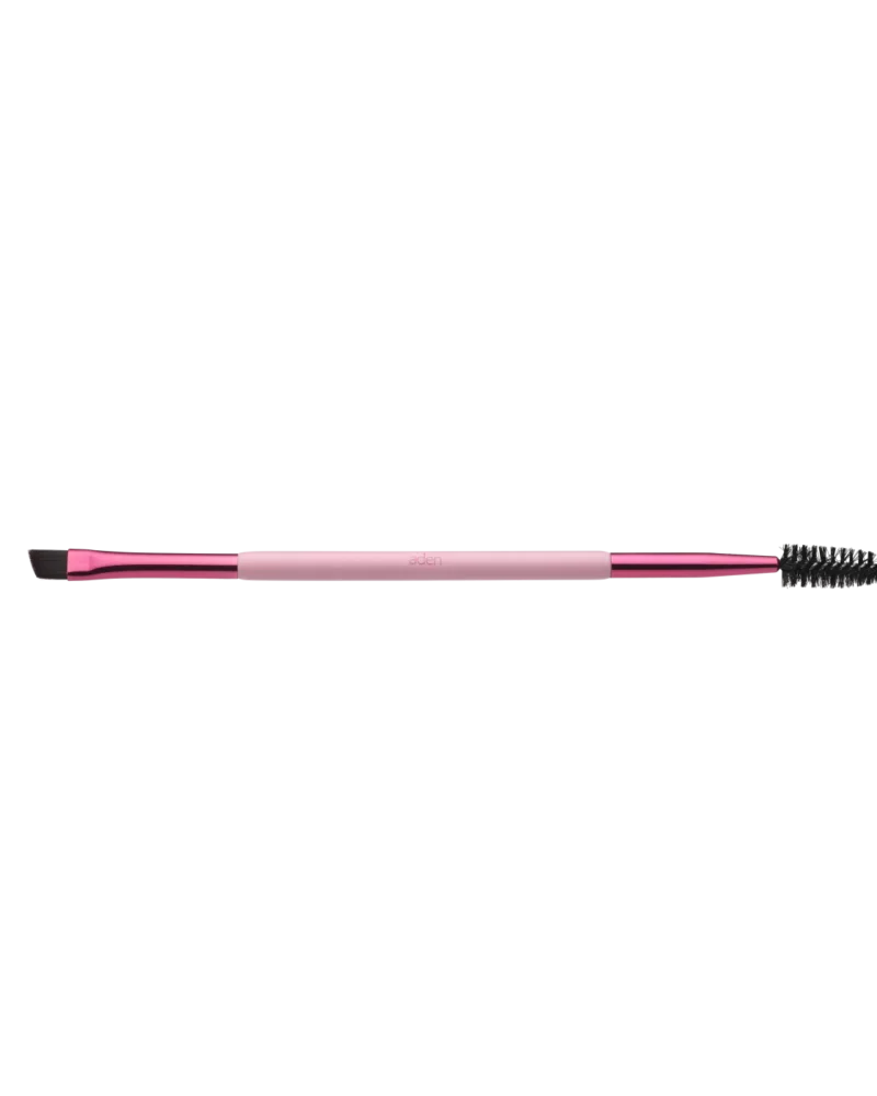 Aden Twin Eyebrow Brush Pink διπλό πινέλο φρυδιών